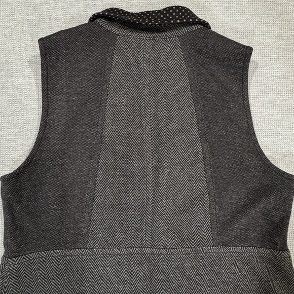 Coldwater Creek Herringbone Knit Vest M 10-12 Sleeveless Career Casual Gray - Picture 9 of 16